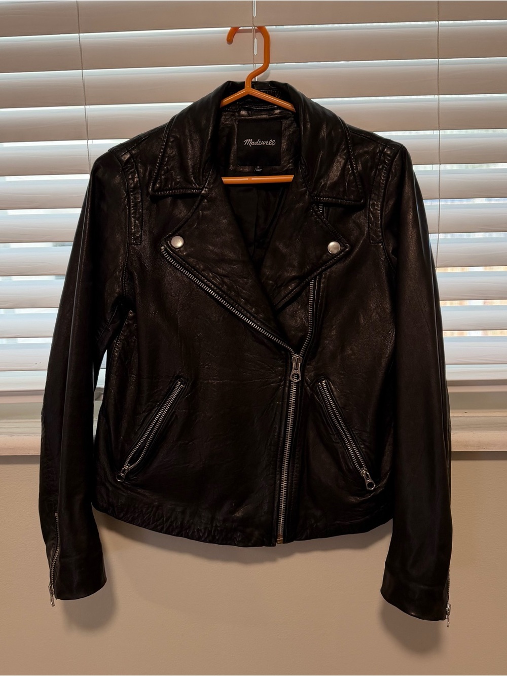 Madewell Black Leather Moto Jacket